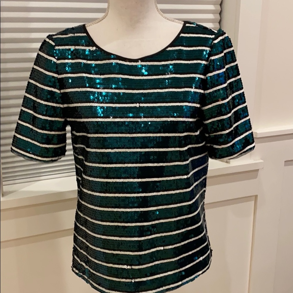 Excellent Condition Badgley Mischka Sequin Top